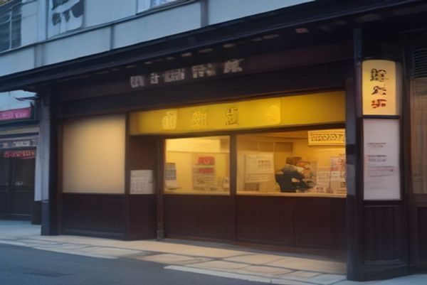 古朴书店内木质书架上陈列着多部文学经典作品，柔和灯光映照下书脊泛着金色光泽，画面充满文化底蕴